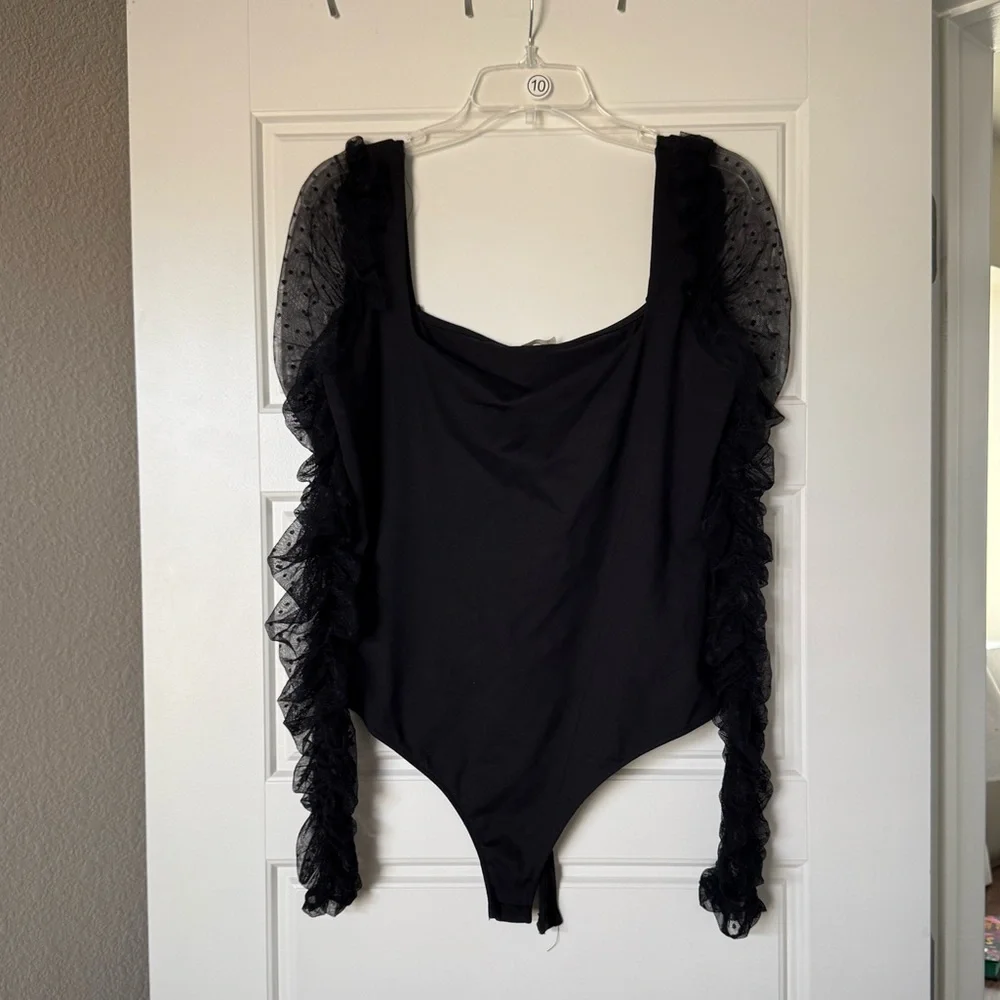 Free People Women’s Black Must be Love Bodysuit - Picture 10 of 16